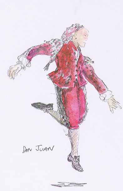 Don Juan. Maquette pour le costume de Don Juan. Olivier Briot